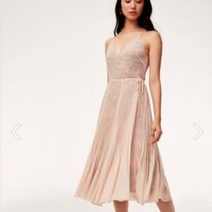 Wilfred Blush Pink Pleated Wedding Dress